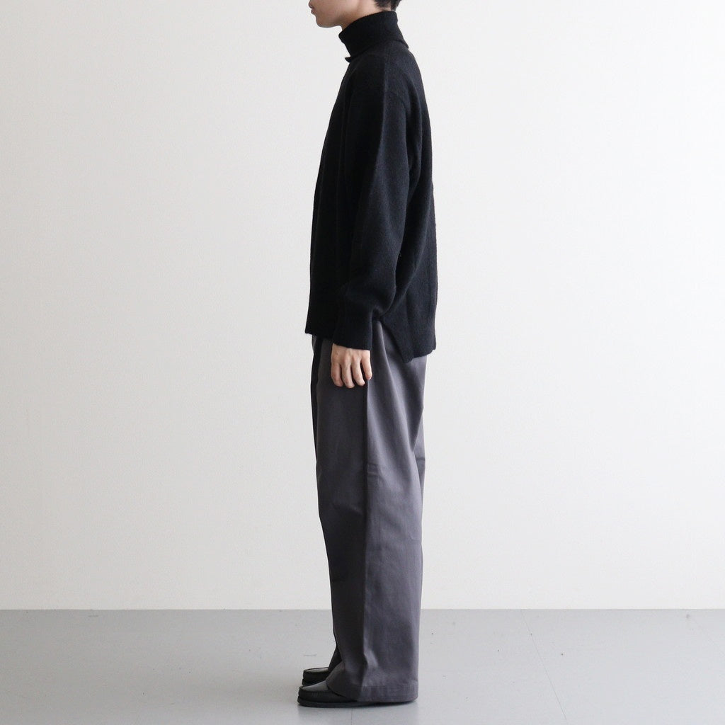 WOOL/ALPACA KNIT LOOSE TURTLE NECK PO #BLACK [ST.1295]