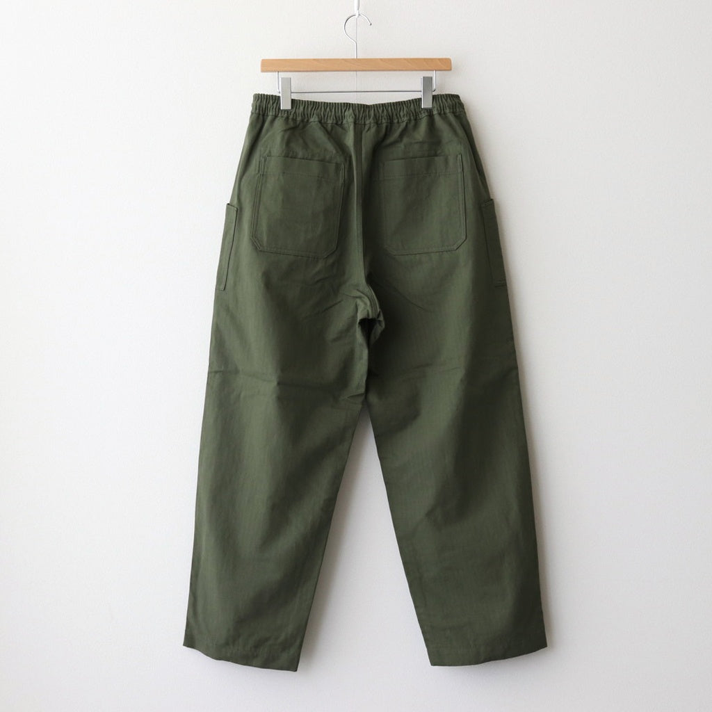 綿麻ヘリンボーン ベイカーパンツ #KHAKI [HO-P019-051]