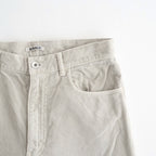 GARMENT-DYED FINX CORDUROY 5P WIDE PANTS #WHITE KHAKI [A26SP02FX]