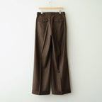ウールサージ ワンタックトラウザーズ #BROWN [WR-P031-051]