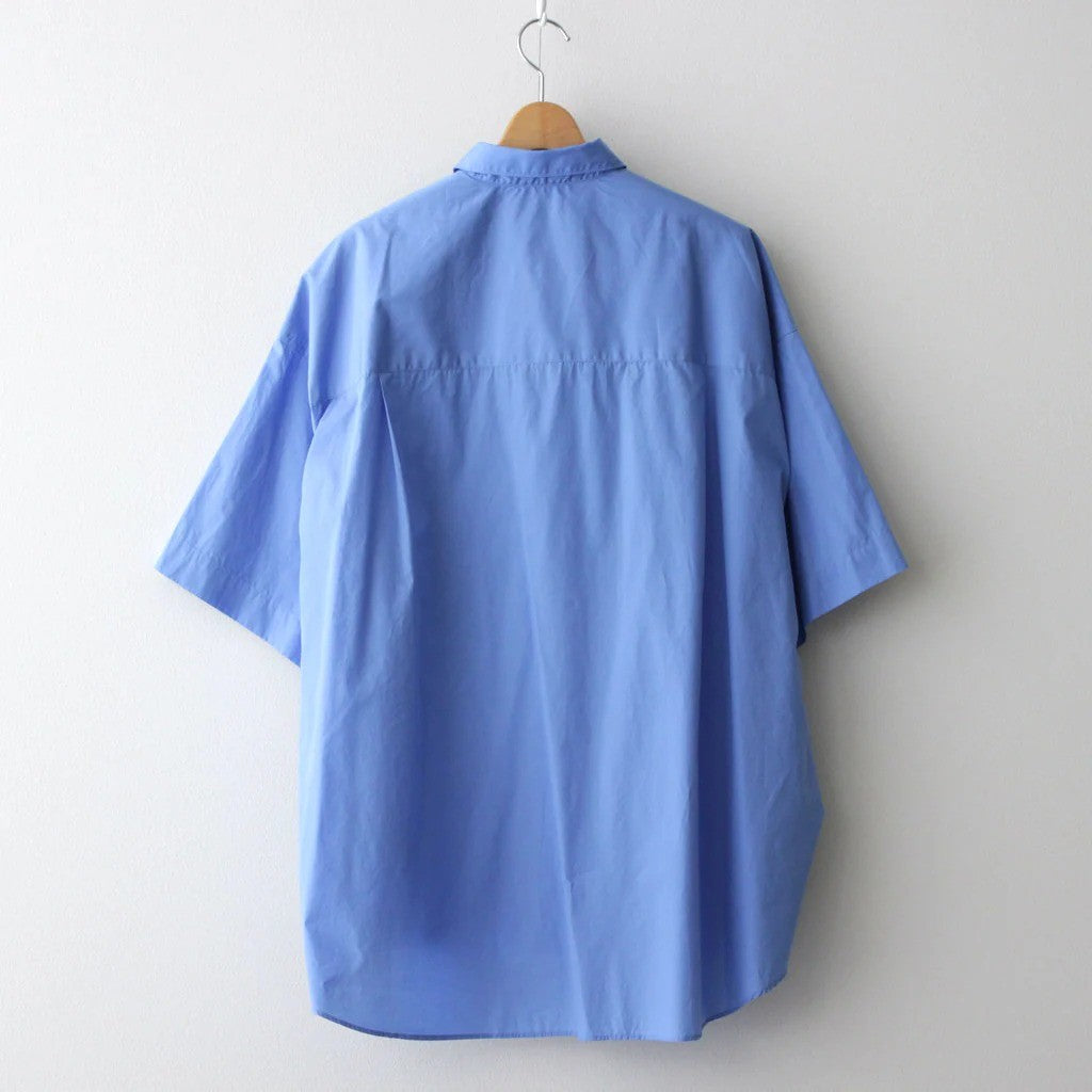 Broad S/S Oversized Regular Collar Shirt #BLUE [GM261-50003B]