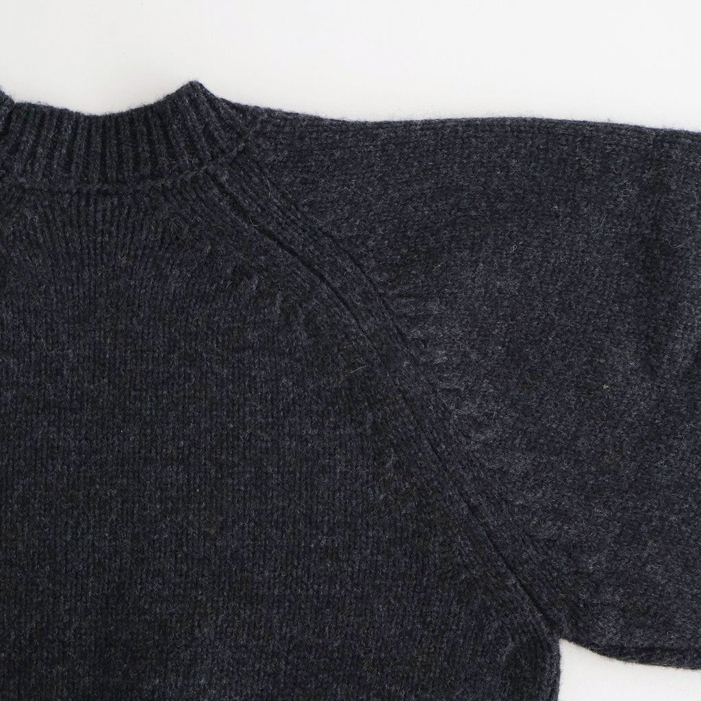 Wool 100% Raglan Knit #C/GRY [12520520]