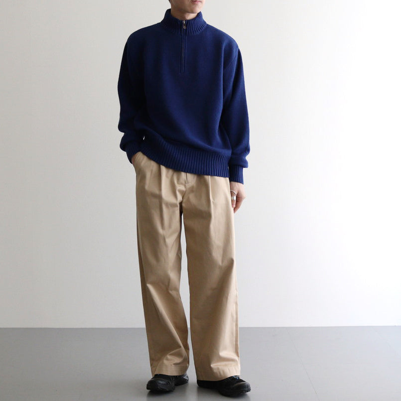 HALF ZIP PULLOVER SWEATER #ROYAL BLUE [YK24FW0833S]