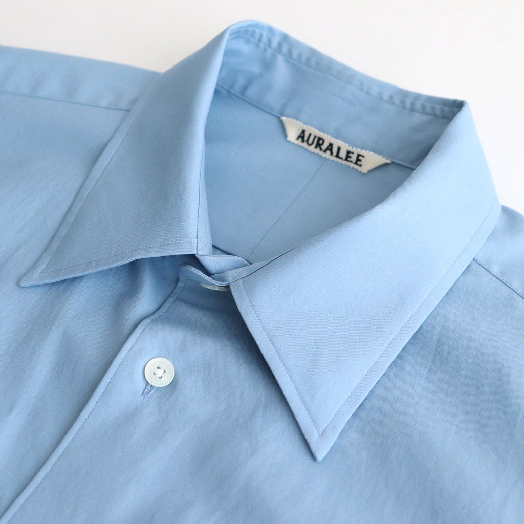 WASHED FINX TWILL SHIRT #BLUE [A25AS01TN]
