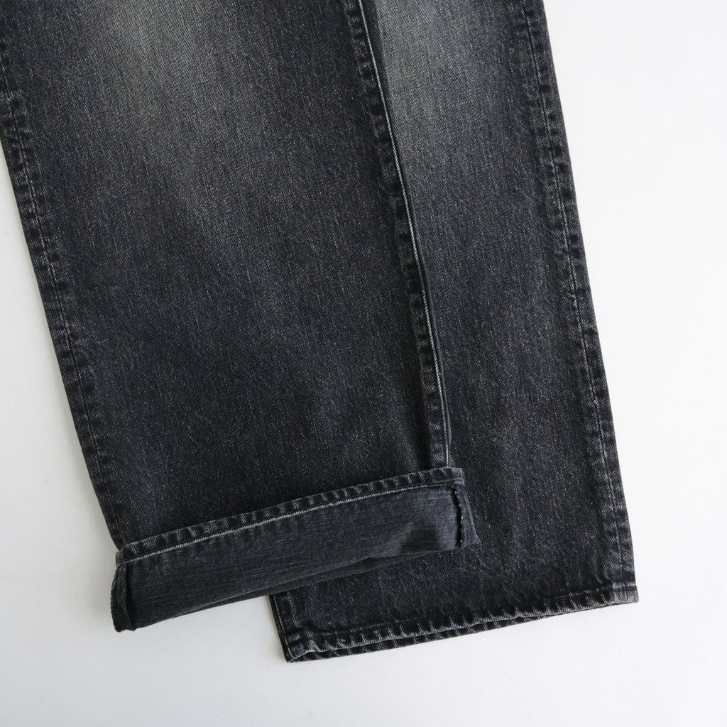 LOOSE DENIM PANTS #BLACK [ST.1566]