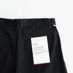 Selvage Denim Two Tuck Pants #BLACK_WASHED [GU253-40061RB]