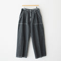 LIGHT-WEIGHT DENIM 1TUCK WIDE BAKER PANTS #BLACK [YK25SS0931P]
