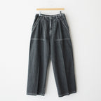 LIGHT-WEIGHT DENIM 1TUCK WIDE BAKER PANTS #BLACK [YK25SS0931P]