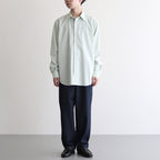 WASHED FINX TWILL SHIRT #LIGHT KHAKI [A25AS01TN]