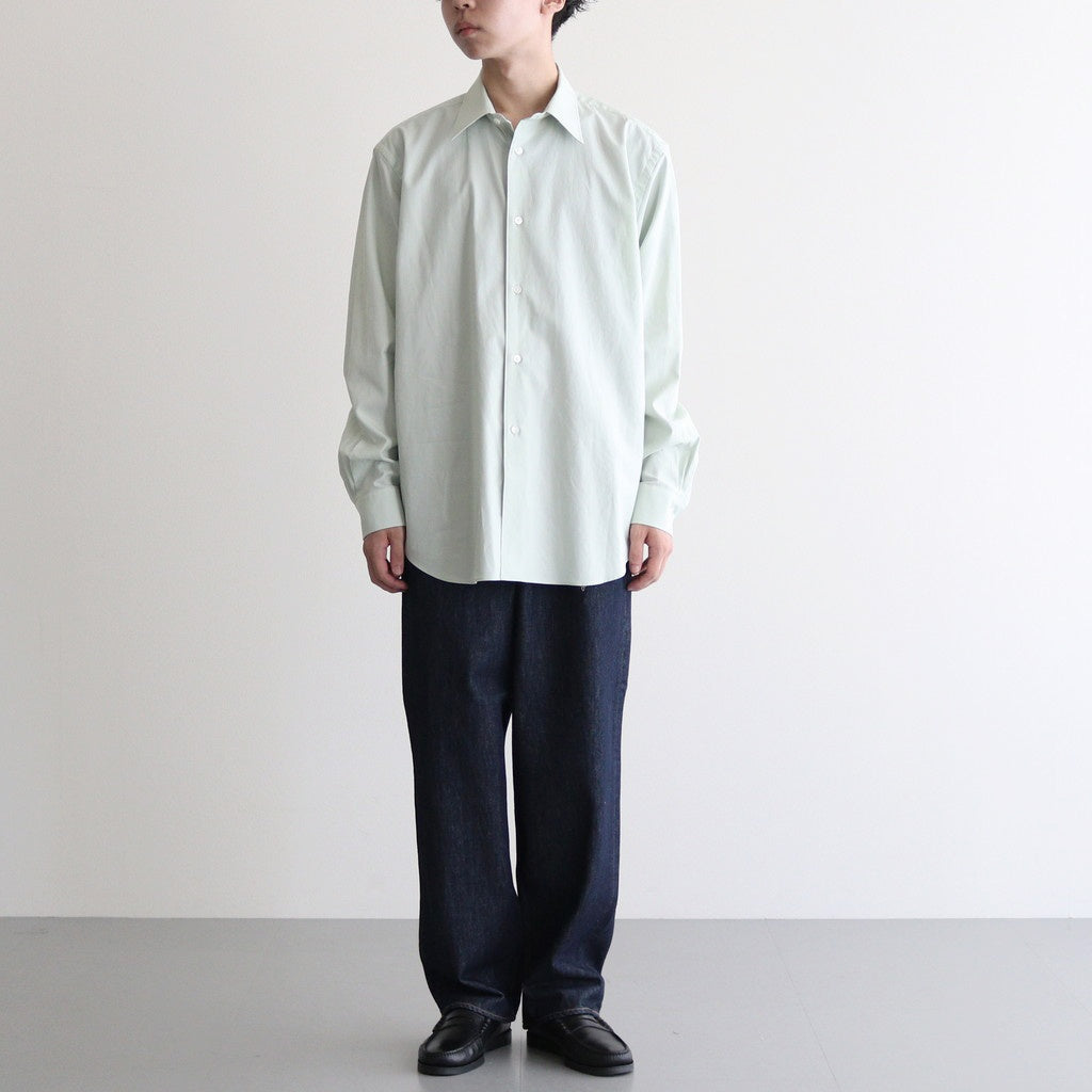 WASHED FINX TWILL SHIRT #LIGHT KHAKI [A25AS01TN]