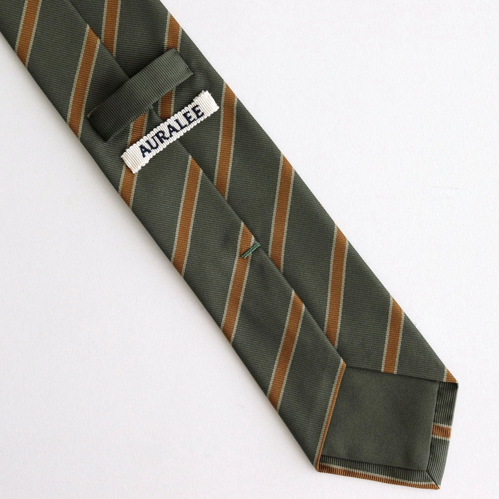 SILK STRIPE TIE #OLIVE STRIPE [A25AT01SS] – ciacura