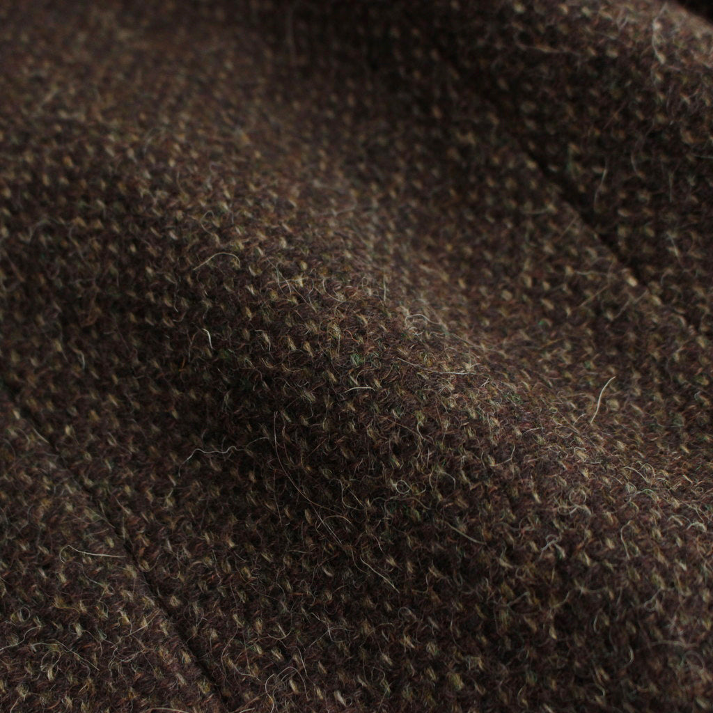 LAMA SHETLAND WOOL TWEED OVER JACKET #BROWN TWEED [A24AJ02LS]