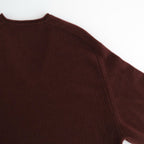 Cashmere V Neck #BORDEAUX BROWN [I25AW-IBC63]