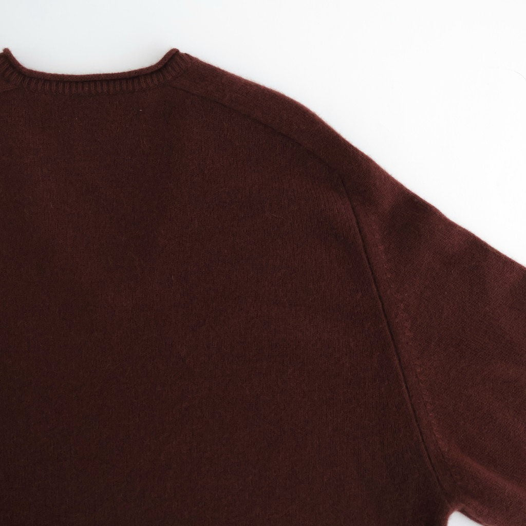 Cashmere V Neck #BORDEAUX BROWN [I25AW-IBC63]