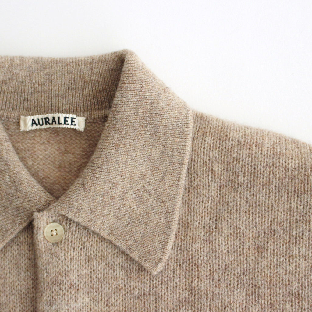 SHETLAND WOOL CASHMERE KNIT CARDIGAN #TOP BEIGE [A24AS01SC]
