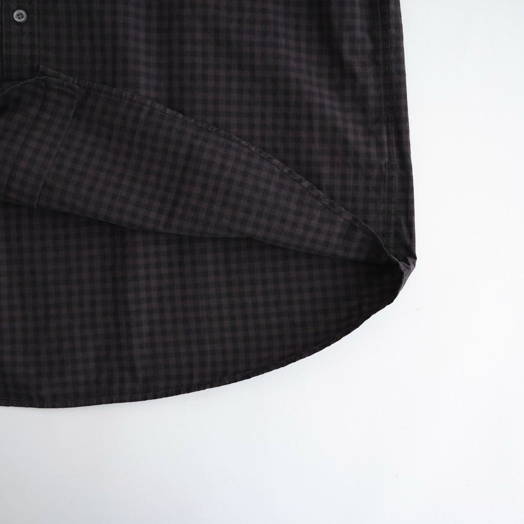 Bold Garment Gingham Check Shirt #CHARCOAL BROWN [AOFFSH003]
