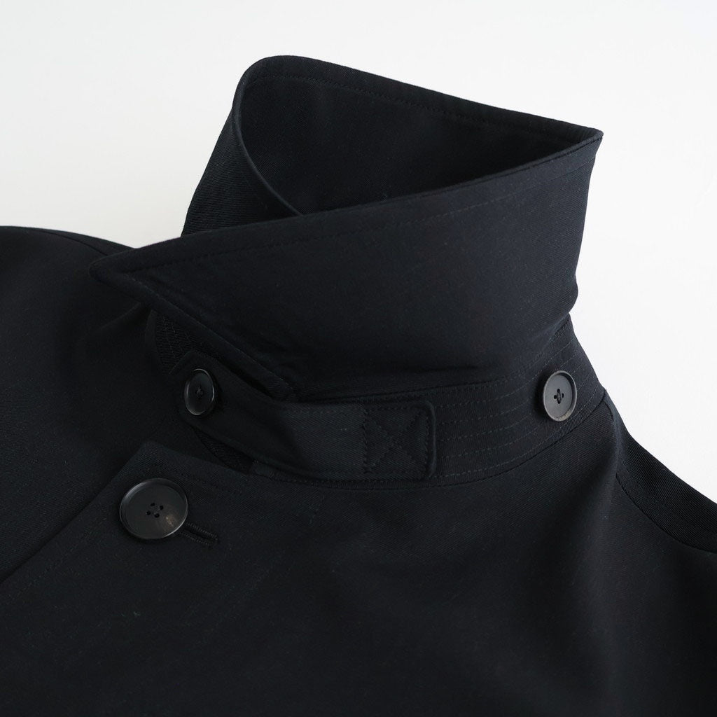 LIGHT WOOL MAX GABARDINE COAT #TOP BLACK [A26SC06MG] - ciacura