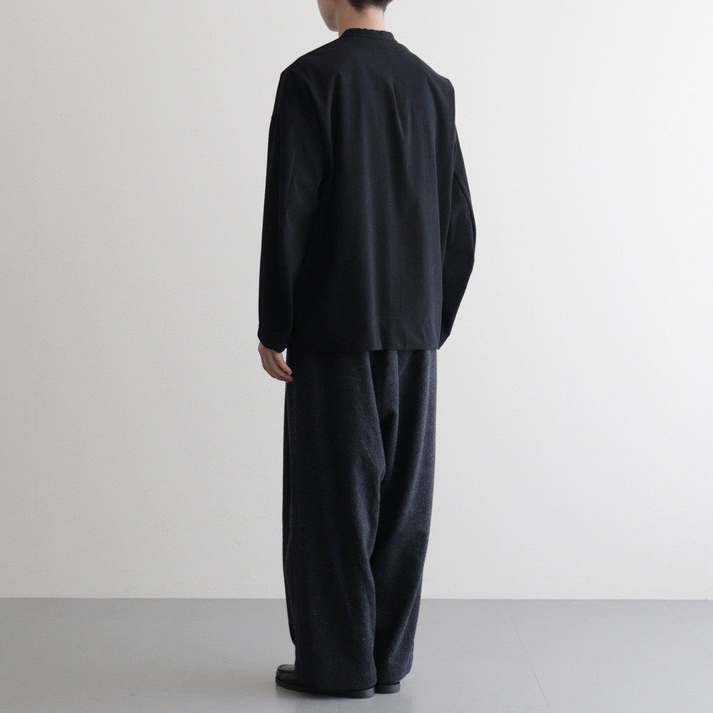 FTHRPT - ウール・千鳥 3タックパンツ #79 Navy × Grey [SN_FR1404PF]