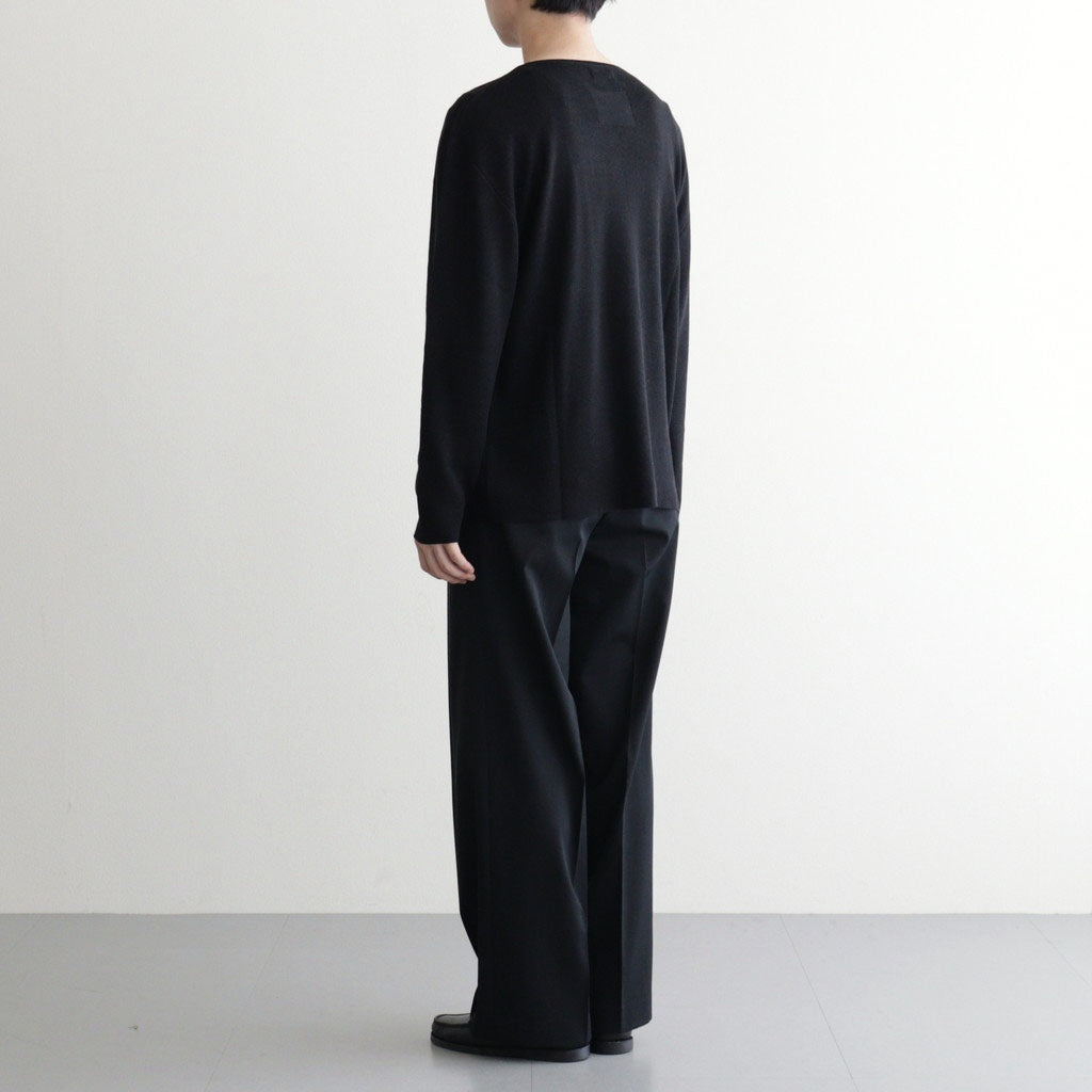 KEY-NECK PULLOVER #BLACK [N0030]