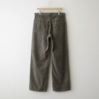 GARMENT-DYED FINX CORDUROY 5P WIDE PANTS #OLIVE BROWN [A26AP01FX]