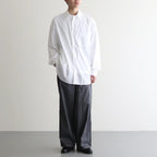Broad L/S Oversized Regular Collar Shirt #WHITE [GM253-50001B]