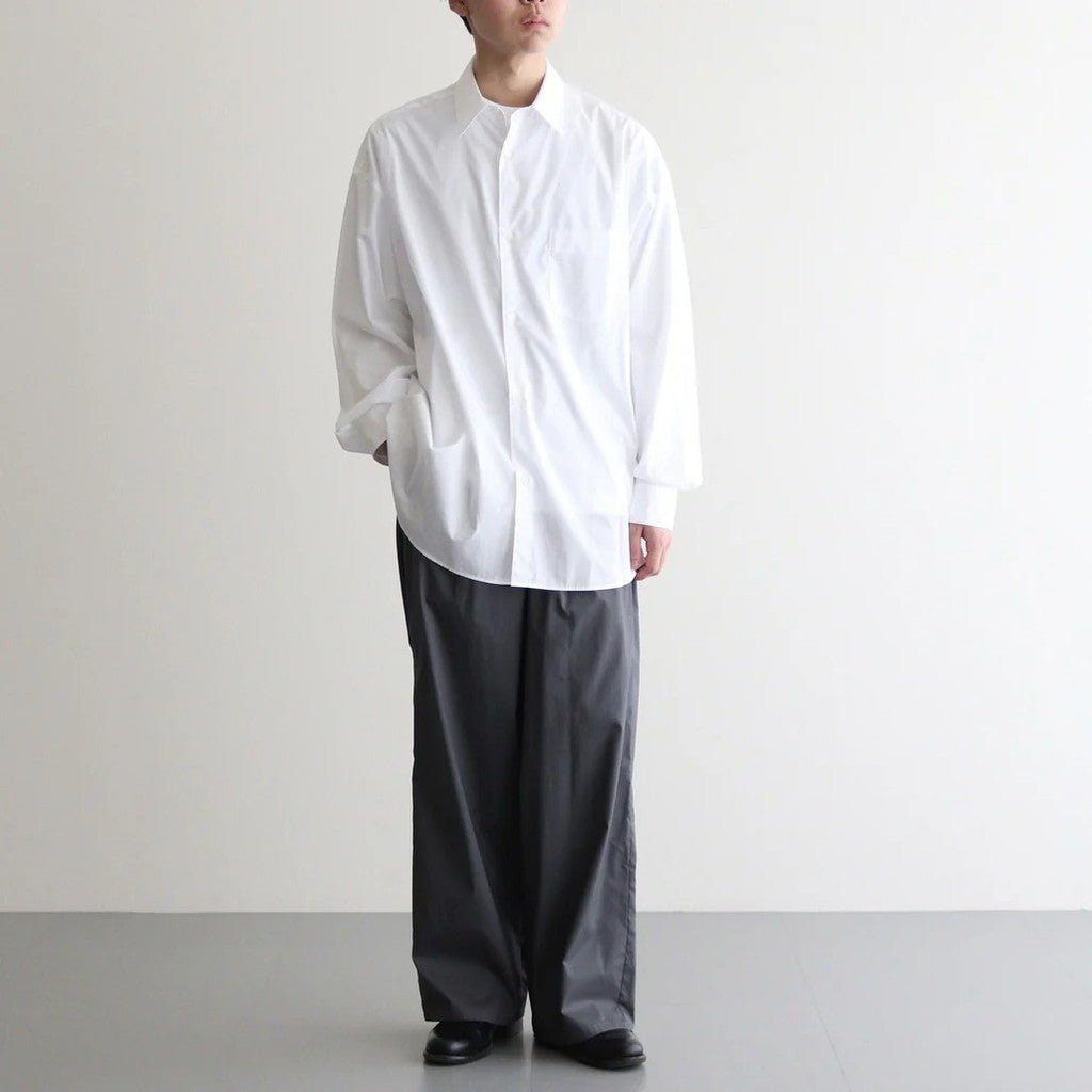 Broad L/S Oversized Regular Collar Shirt #WHITE [GM253-50001B]