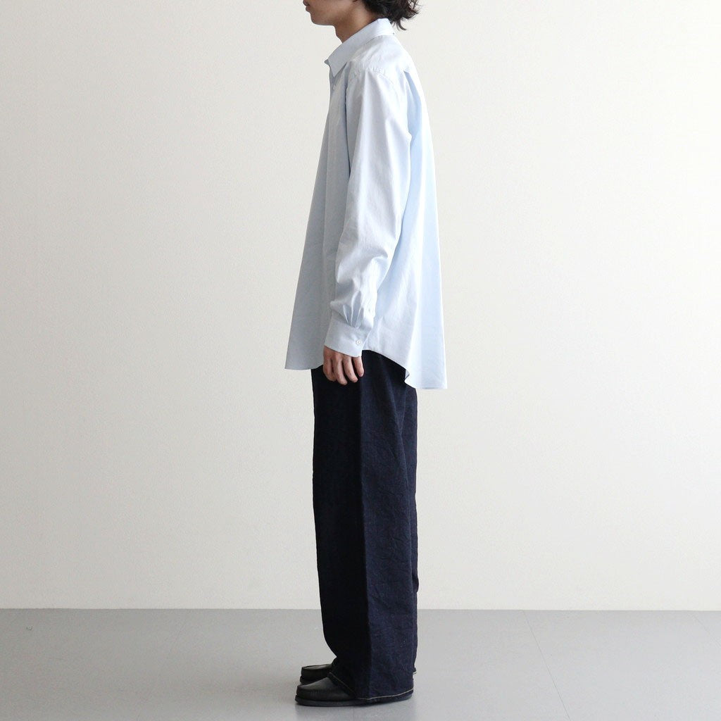 WASHED FINX TWILL SHIRT #LIGHT BLUE [A26AS01TN]