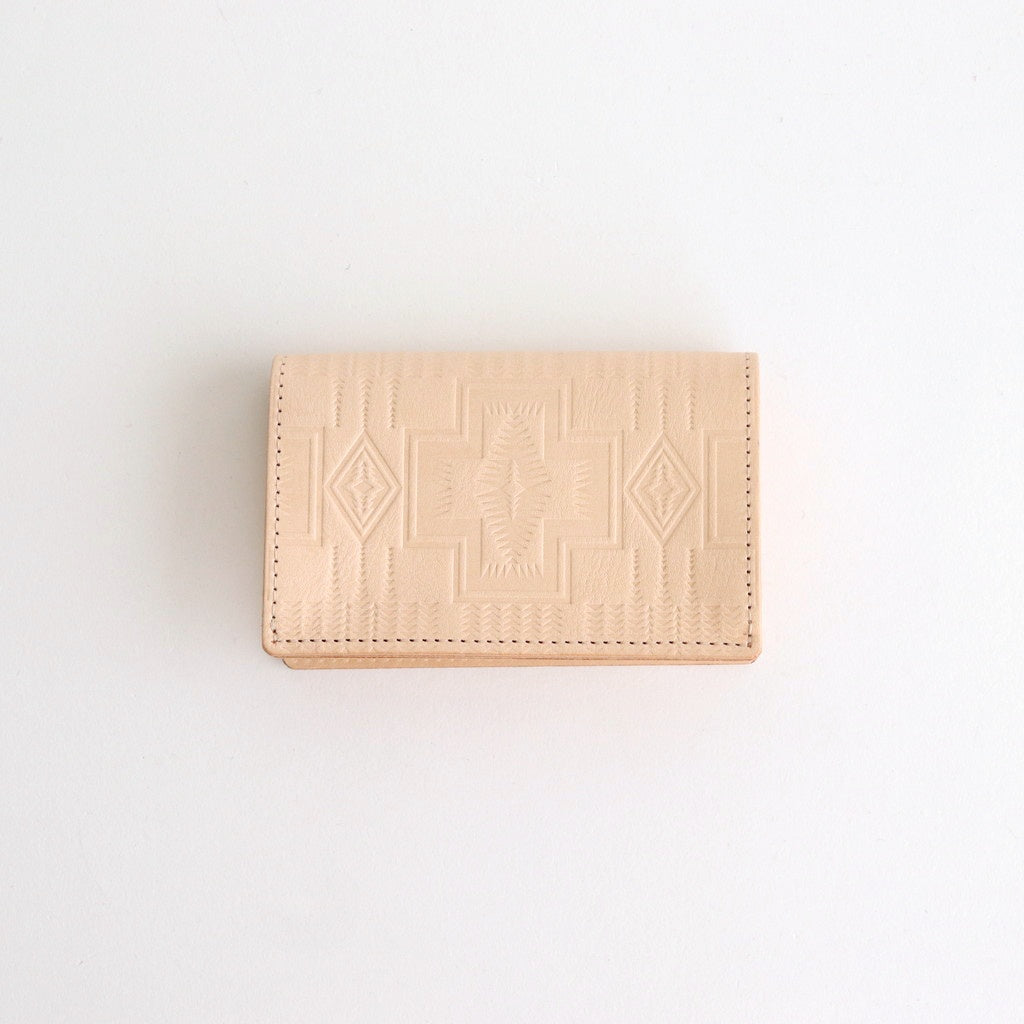 Pendleton - folded card case #natural/Harding emboss [pd-c-fcc]