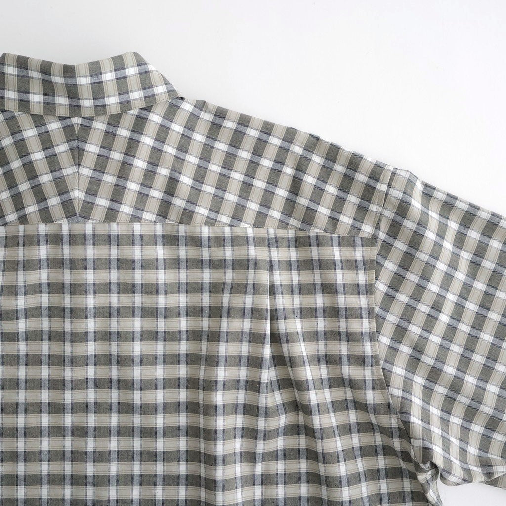 Banshu-ori Classic Shirt - Vintage Fabric #Gray & Beige Plaid [OFH010SH13]