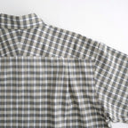 Banshu-ori Classic Shirt - Vintage Fabric #Gray & Beige Plaid [OFH010SH13]