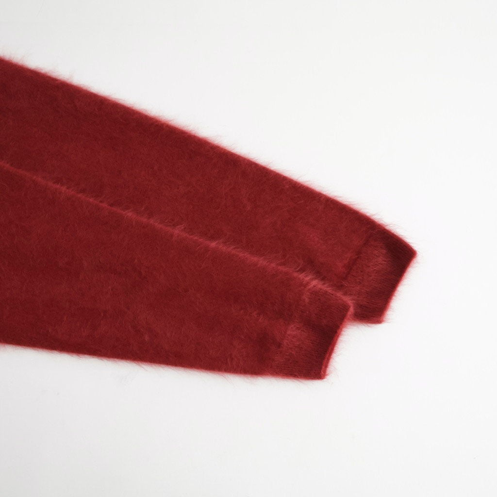 ROYAL CASHMERE FUR V NECK SWEATER #RED [KRAGLW0910]