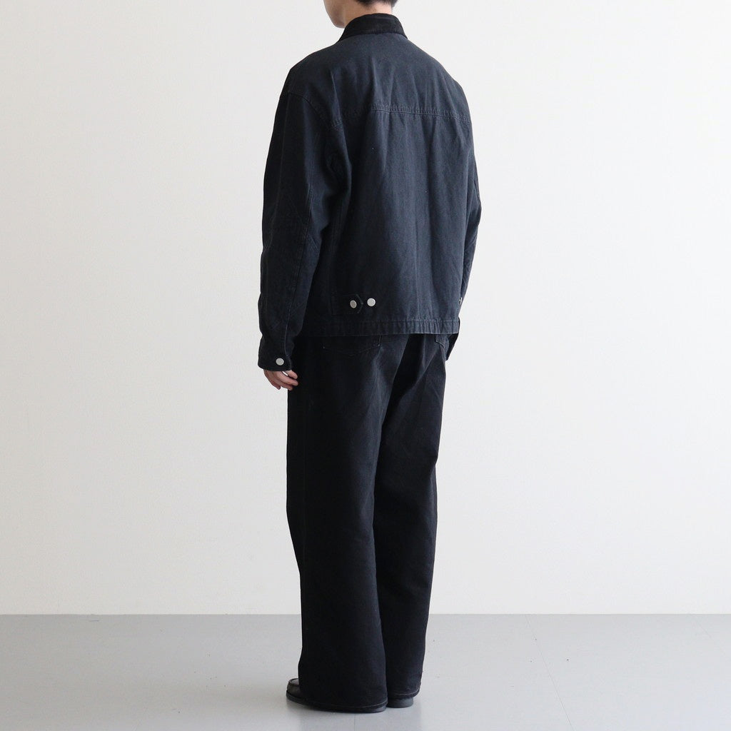 綿オックス 製品加工ブルゾン #BLACK [HP-J016-051]