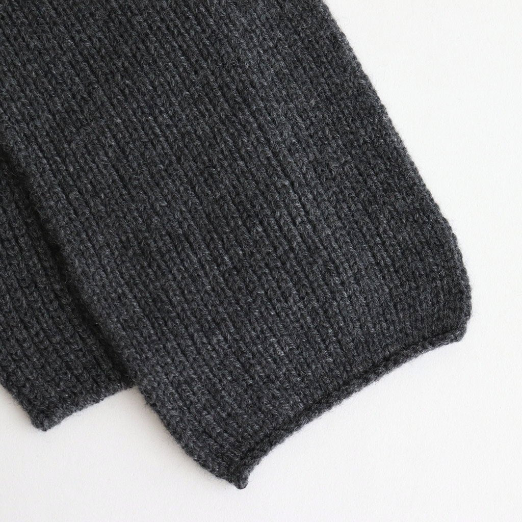 LIGHT CASHMERE KNIT STOLE #CHARCOAL [A25AM07CJ]