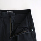 GARMENT-DYED FINX LIGHT CHINO ONE-TUCK WIDE PANTS #BLACK [A26SP05LF]