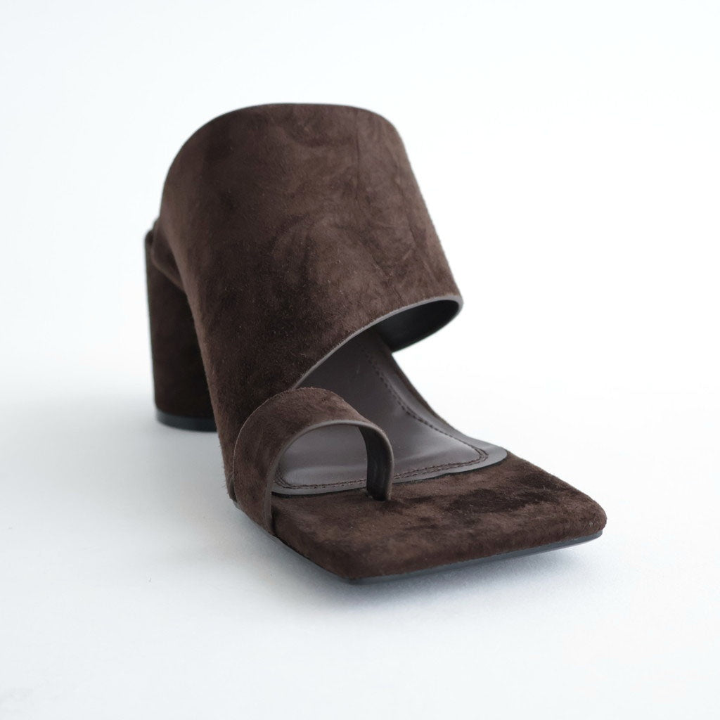 Square Suede Sandals #D/BRN [12611026]