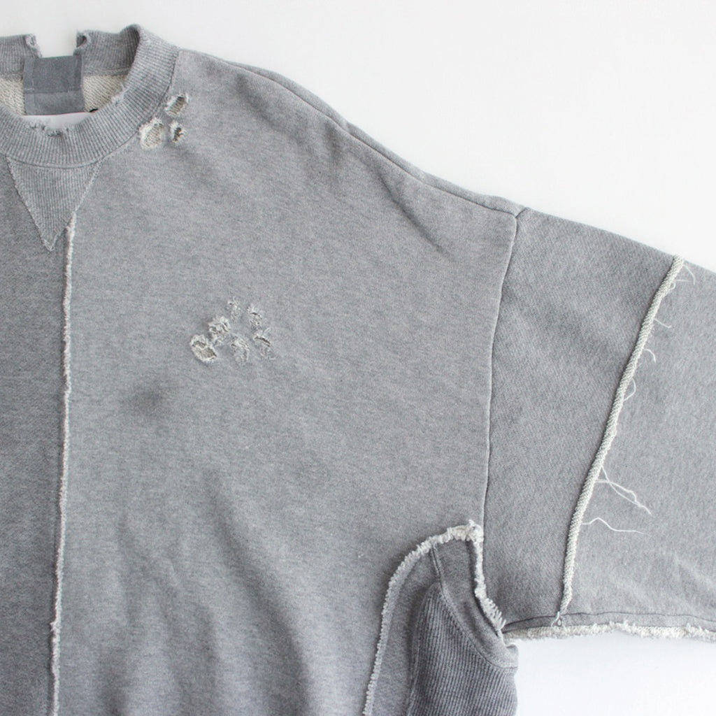 OVERSIZED RECONSTRUCTION SWEAT LS #GREY [ST.839]