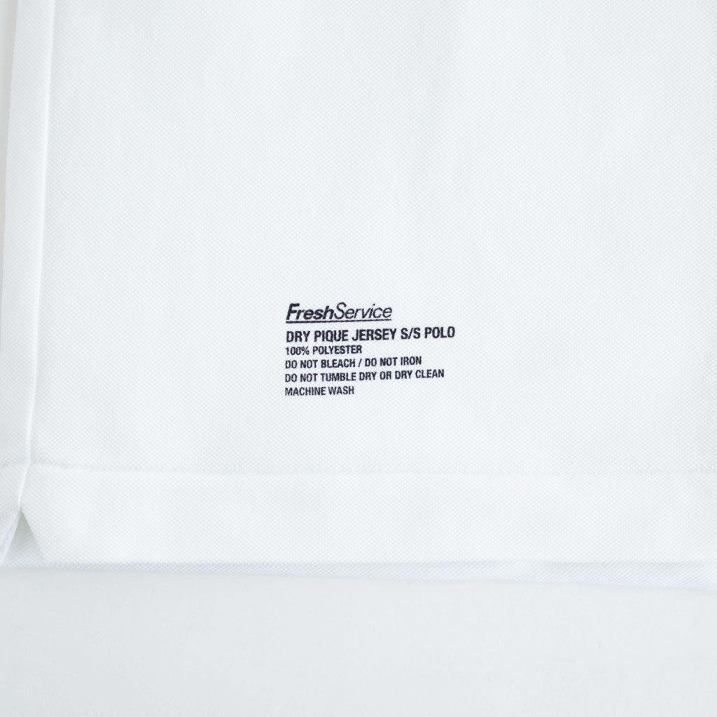 DRY PIQUE JERSEY S/S POLO #WHITE [FSC263-70036]