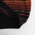 COLOR COMBINATION KNIT LS #ORANGE × NAVY [ST.713]