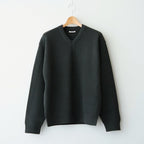 SUPER FINE WOOL RIB KNIT V-NECK P/O #TOP DARK OLIVE [A26AV03RK]