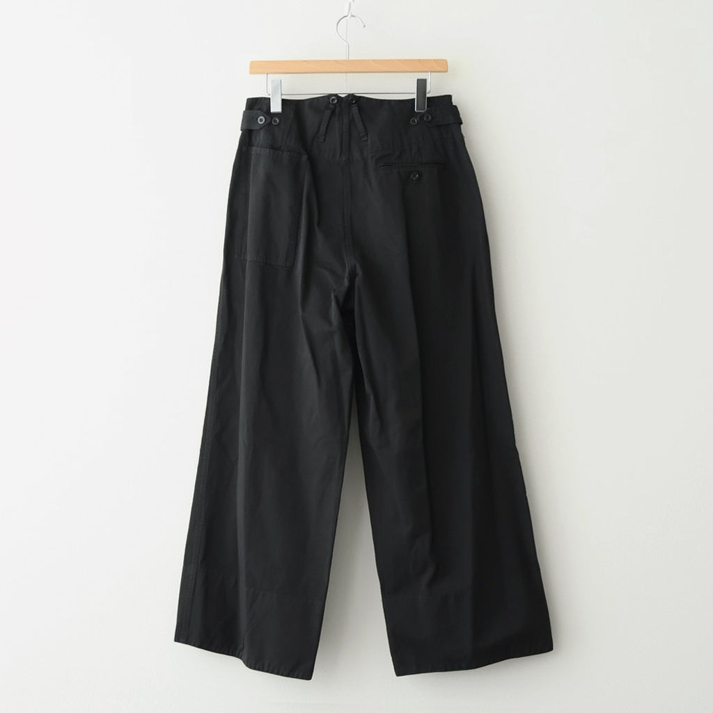 KATHARINE HAMNETT Organic Cotton Wide-leg Work Pants #BLACK [YK25FW01131P-KH]
