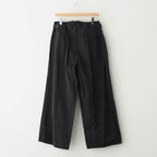 KATHARINE HAMNETT Organic Cotton Wide-leg Work Pants #BLACK [YK25FW01131P-KH]