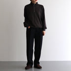 SUPER HIGH GAUGE SWEAT HALF ZIP P/O #DARK BROWN [A24AP03CU]