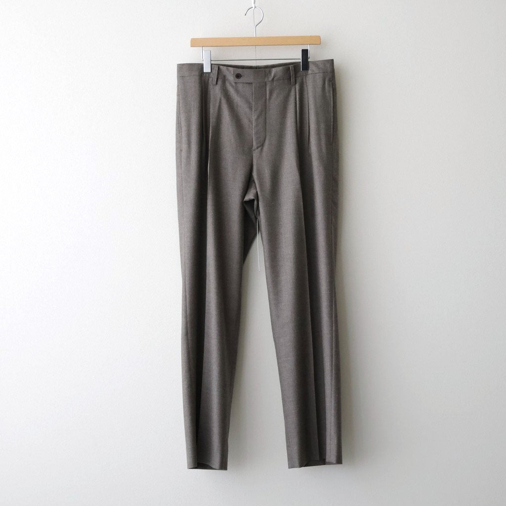 SUPER LIGHT WOOL TWO-TUCK SLACKS #TOP BROWN [A26AP03OS]