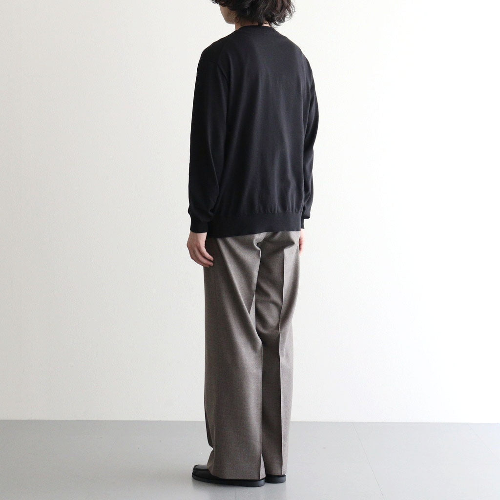 SUPER LIGHT WOOL TWO-TUCK SLACKS #TOP BROWN [A26AP05OS]