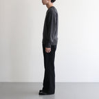 LIGHT WOOL MAX GABARDINE SLACKS #TOP BLACK [A25AP05MG]