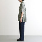 Leaf Pattern Printed Open Collar Shirt #IVORY [YK26SS01202SH]