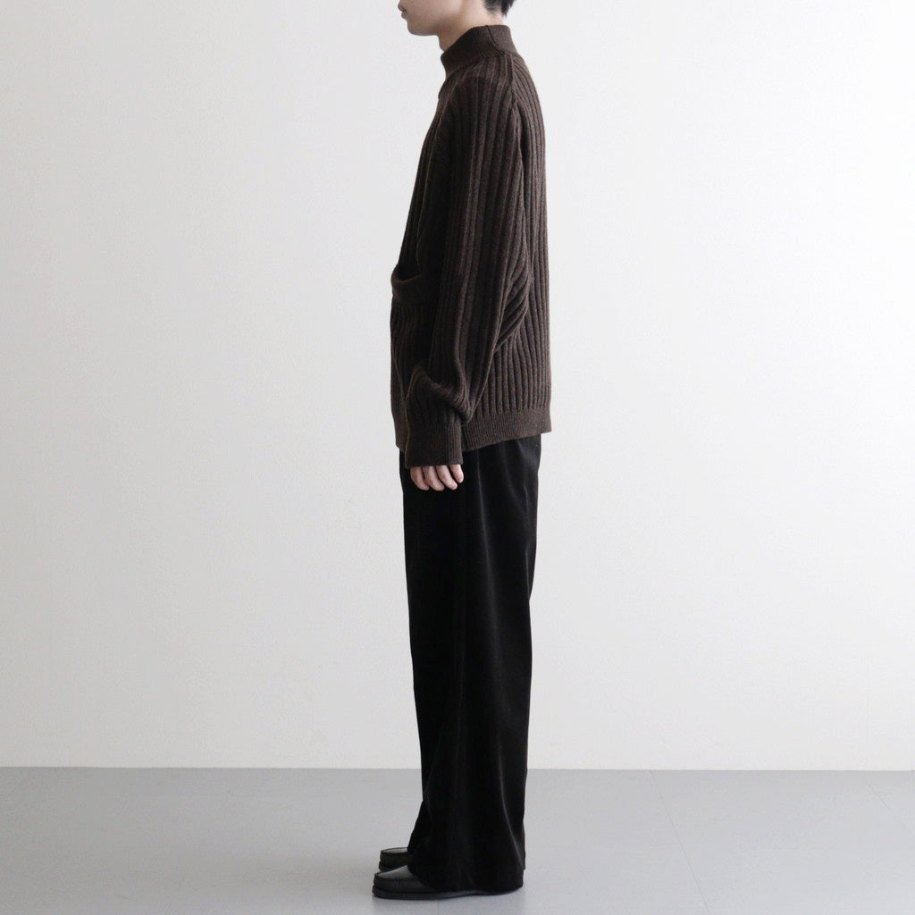 Wide Rib Highneck Sweater #BROWN [YK25FW01100S]
