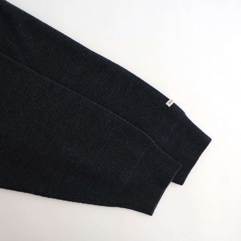 Volume Half Zip-up Knit #Onyx [AOEFKN006]