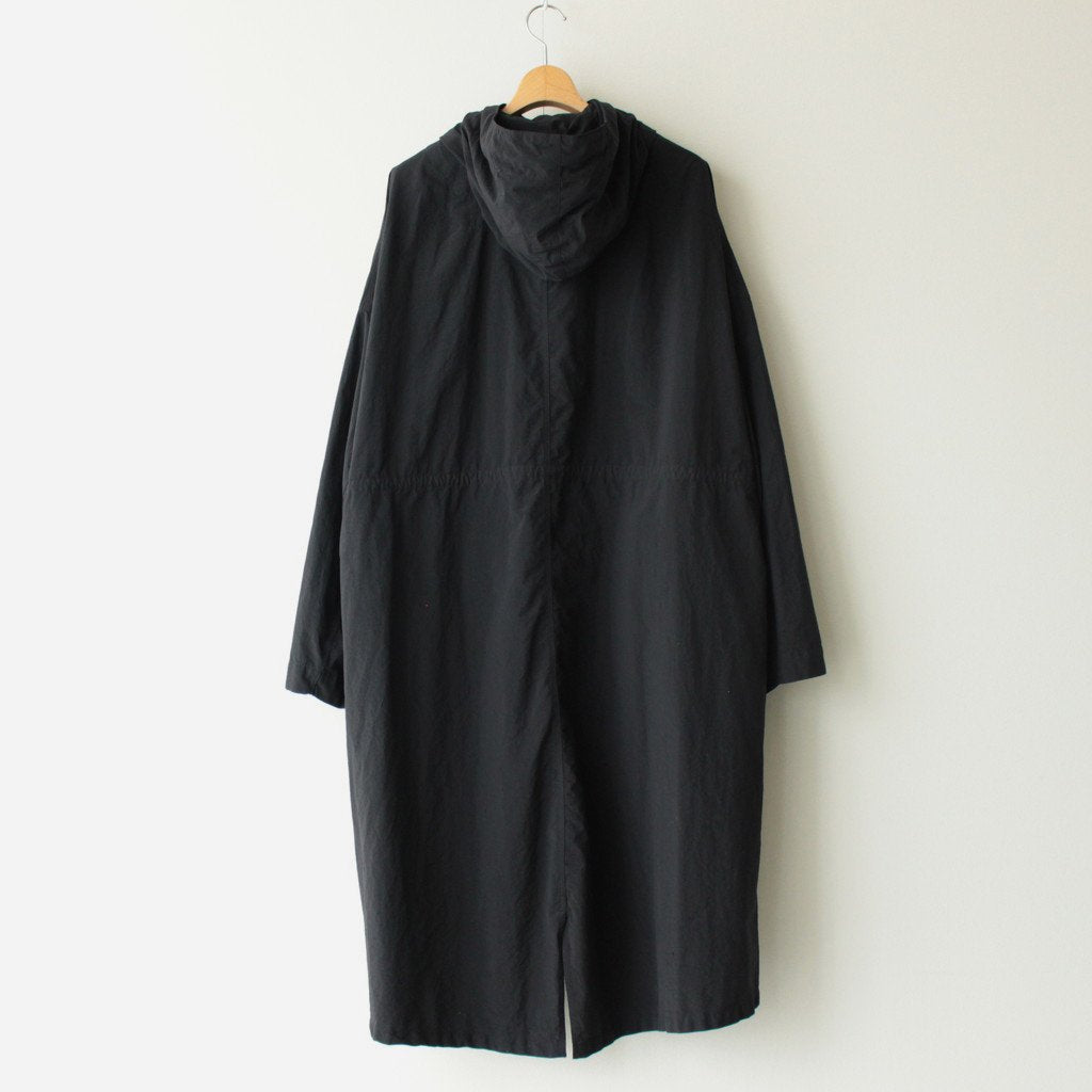 FMFOCT| Nylon Tussor Garment Dye Mod Coat #BLACK [RB_FR1003CT]