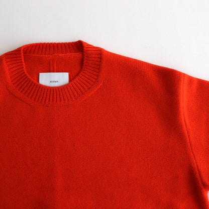 EXTRA FINE WOOL WARM KNIT CREW NECK LS #ORANGE [ST.988]